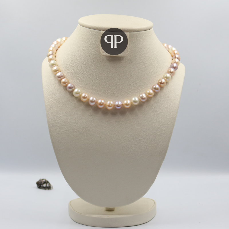 collar de perlas Edison multicolor